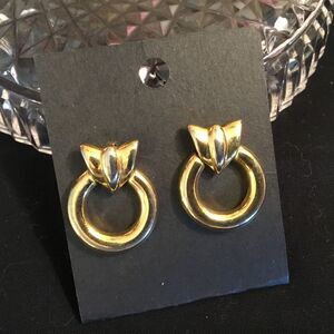 Goldtone Door Knocker Earrings